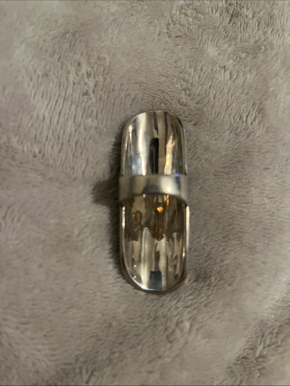 Vintage Sterling Silver Marcasite Long Statement Ring - Picture 4 of 11